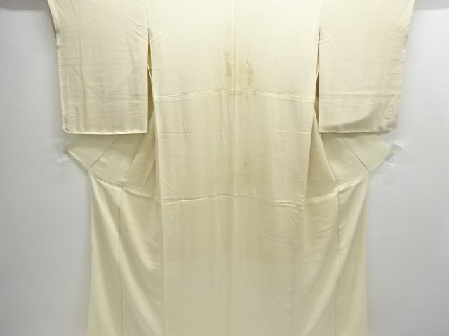 JAPANESE KIMONO / ANTIQUE WHITE BROCADE KIMONO FOR SUMMER NAKAGI